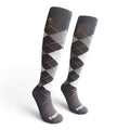 EquiToes Adults Classic Riding Sock Charcoal and Silver Argyle